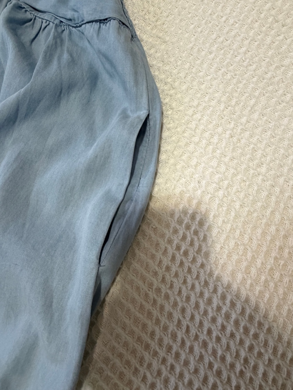 Sam Edelman Light Blue Button-Front Midi Dress with Twist Waist - Picture 10 of 11